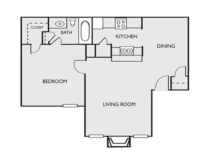 Cabrillo Apartgment San Antonio FoorPlan 1