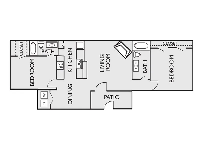 Cabrillo Apartgment San Antonio FoorPlan 10