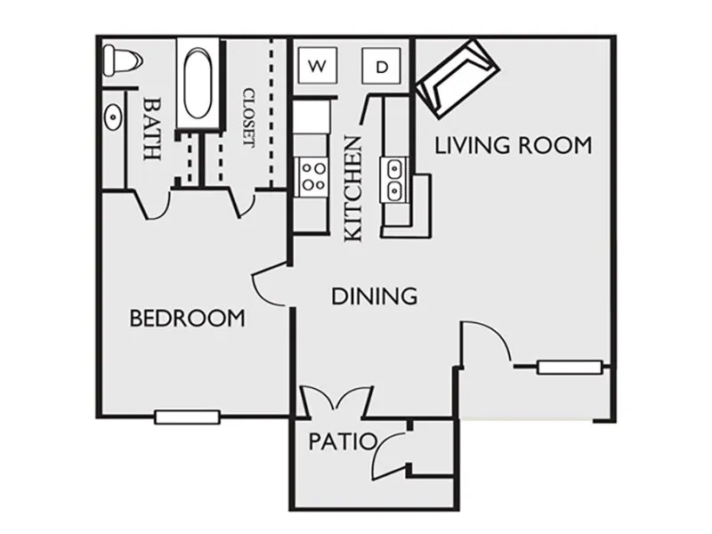 Cabrillo Apartgment San Antonio FoorPlan 2