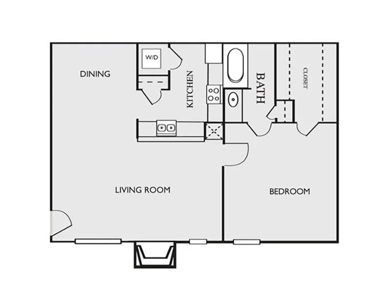 Cabrillo Apartgment San Antonio FoorPlan 4