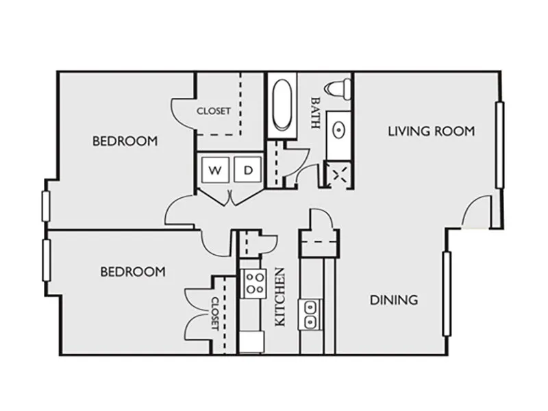 Cabrillo Apartgment San Antonio FoorPlan 5