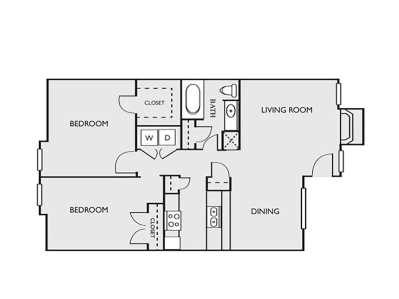 Cabrillo Apartgment San Antonio FoorPlan 6