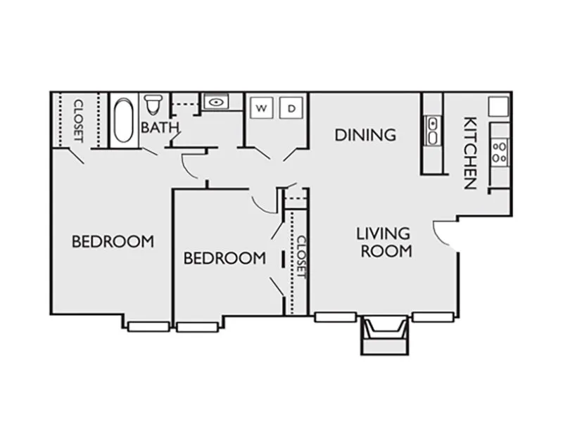 Cabrillo Apartgment San Antonio FoorPlan 7