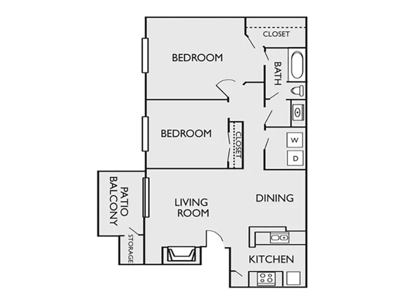 Cabrillo Apartgment San Antonio FoorPlan 8
