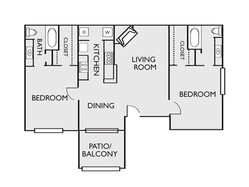Cabrillo Apartgment San Antonio FoorPlan 9