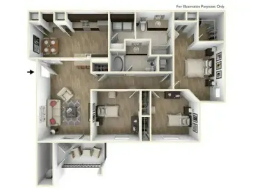 Champions Gate Apartments San Antonio FloorPlan 7