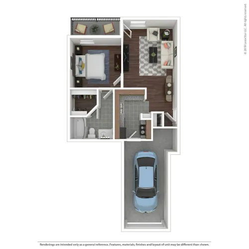 Charleston Apartment San Antonio FloorPlan 1