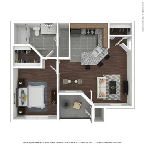 Charleston Apartment San Antonio FloorPlan 2