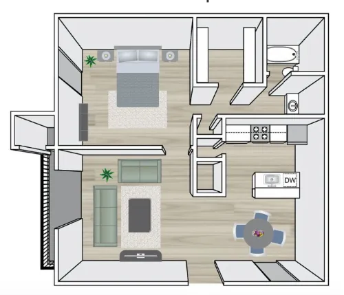 Chase Hill Apartments San Antonio Floor Plan 1