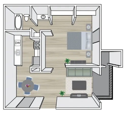 Chase Hill Apartments San Antonio Floor Plan 6