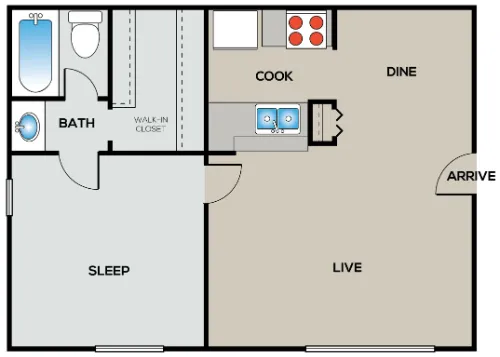 City Crest Apartments San Antonio Floorplan 6