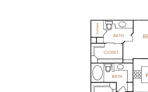 Colonnade Apartments San Antonio Floorplan 8