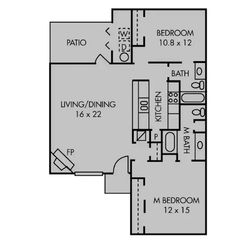 Country View Apartments Boerne FloorPlan 2