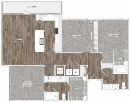 Culebra Commons Apartment San Antonio Floorplan 11