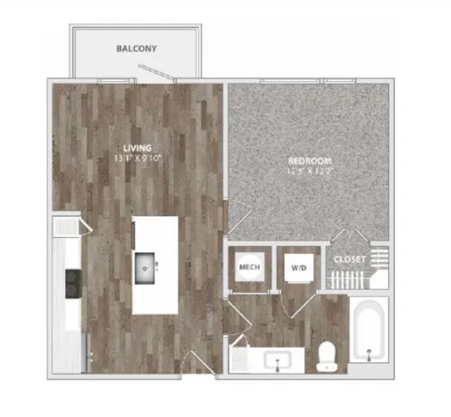 Culebra Commons Apartment San Antonio Floorplan 2