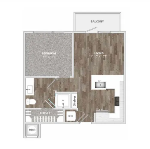 Culebra Commons Apartment San Antonio Floorplan 3