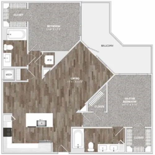 Culebra Commons Apartment San Antonio Floorplan 9