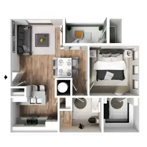 Culebra Creek Apartments San Antonio Floorplan 1