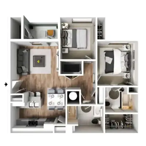 Culebra Creek Apartments San Antonio Floorplan 2