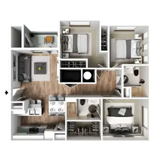 Culebra Creek Apartments San Antonio Floorplan 3
