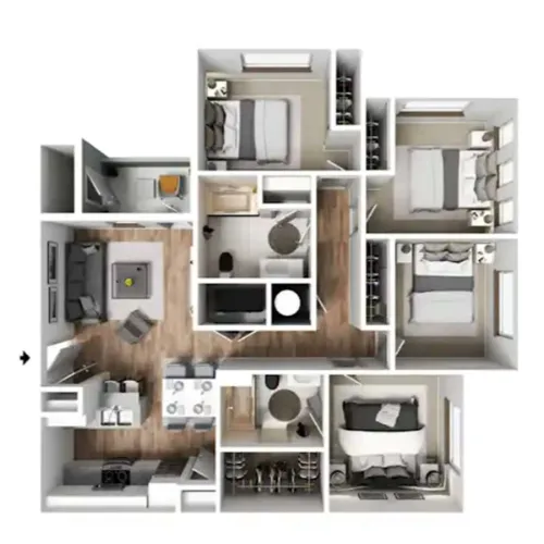 Culebra Creek Apartments San Antonio Floorplan 4