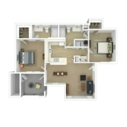Dakota Arms Apartment Homes Lubbock FloorPlan 3