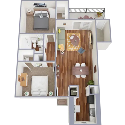 Distinction Apartment Homes San Antonio Floorplan 3
