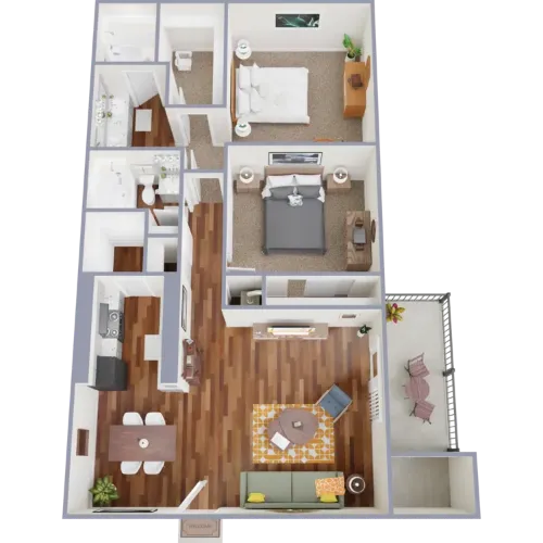 Distinction Apartment Homes San Antonio Floorplan 5