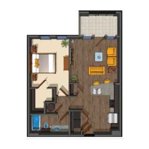 District at Medical Center San Antonio Floorplan 7