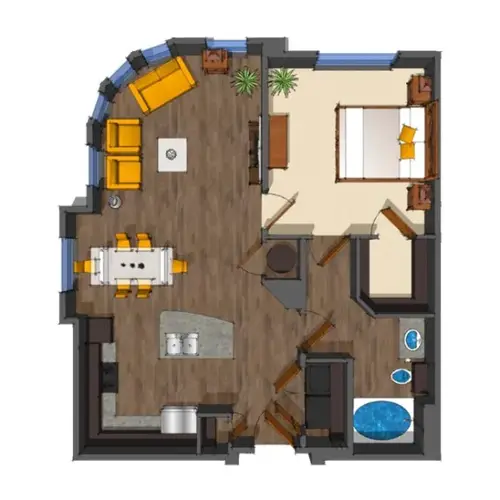 District at Medical Center San Antonio Floorplan 9