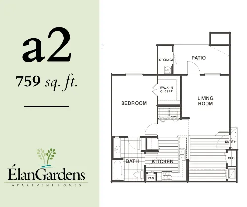 Elan Gardens Apartments San Antonio Floorplan 2