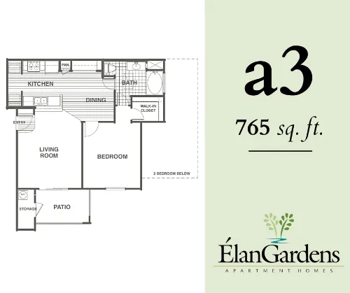 Elan Gardens Apartments San Antonio Floorplan 3