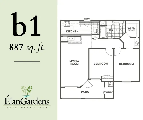 Elan Gardens Apartments San Antonio Floorplan 4
