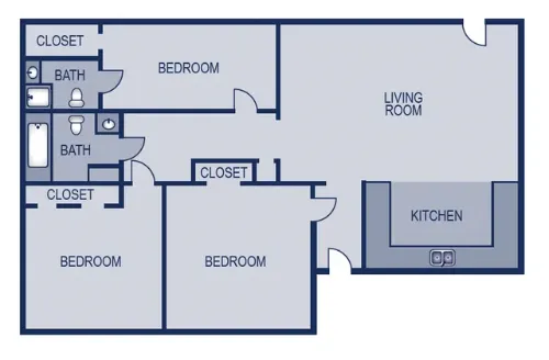 Elm Creek Apartments San Antonio Floorplan 4