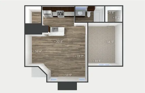 Escondido Apartments floor plan 1