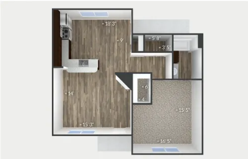 Escondido Apartments floor plan 2
