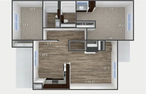 Escondido Apartments floor plan 4
