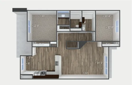 Escondido Apartments floor plan 5