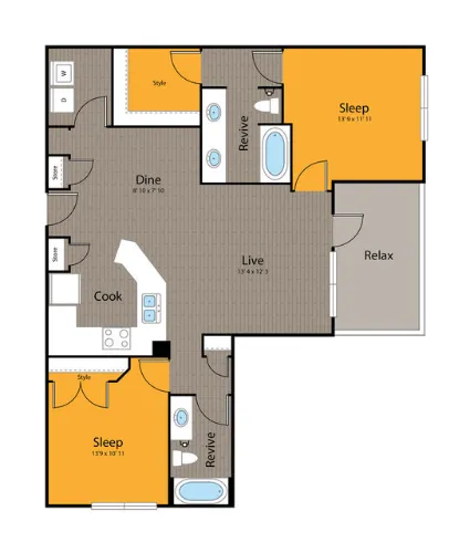 Firewheel Apartment San Antonio Floorplan 11