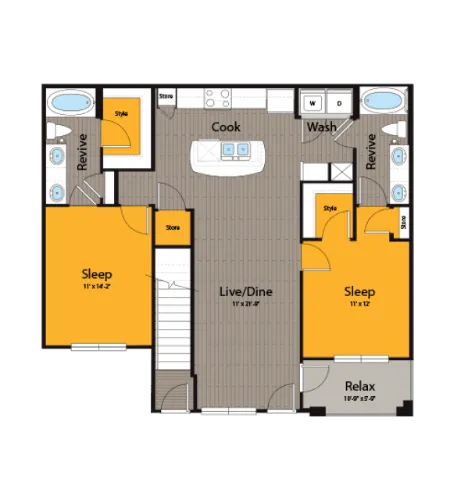 Firewheel Apartment San Antonio Floorplan 12