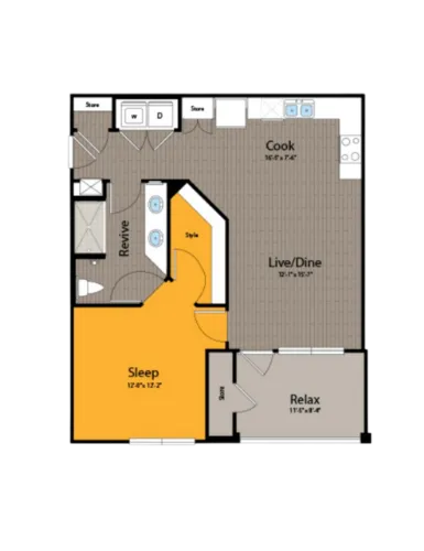 Firewheel Apartment San Antonio Floorplan 4