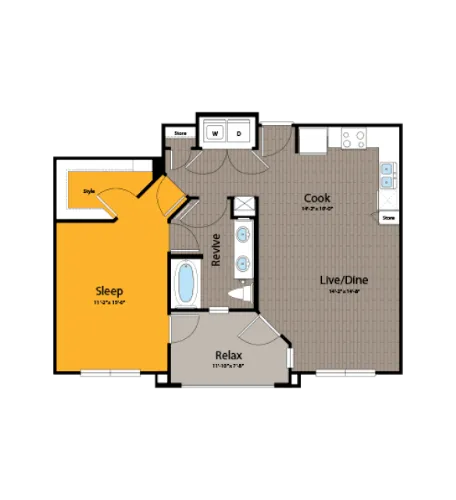 Firewheel Apartment San Antonio Floorplan 6