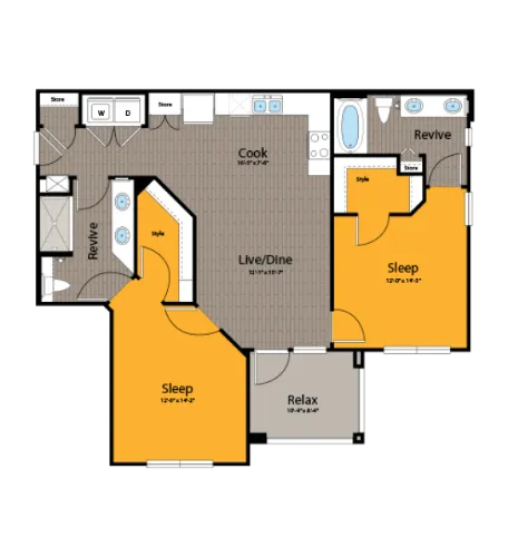 Firewheel Apartment San Antonio Floorplan 9