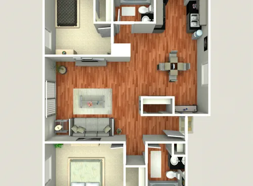 Forest Oaks Apartment San Antonio Floorplan 6