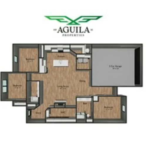 Hatton Place Townhomes Lubbock FloorPlan 1