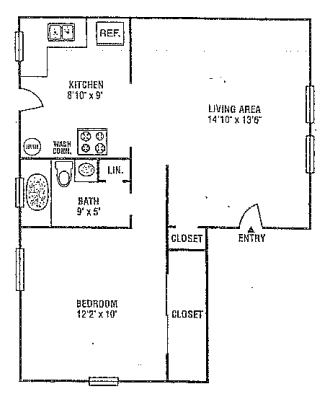 Highland Hills Apartment San Antonio Floorplan 2