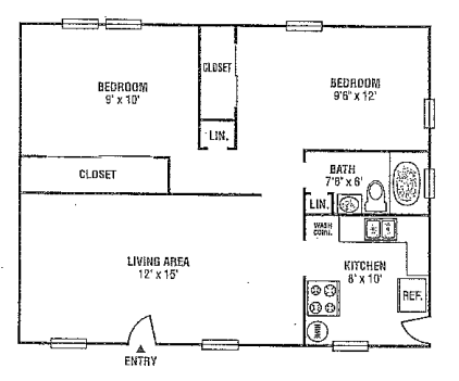 Highland Hills Apartment San Antonio Floorplan 3