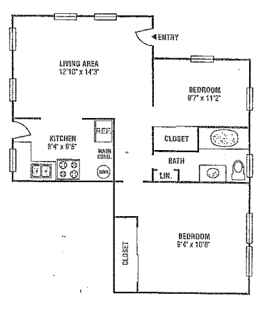 Highland Hills Apartment San Antonio Floorplan 4
