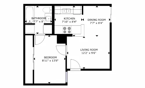 Highland Ridge Apartment San Antonio FloorPlan 1