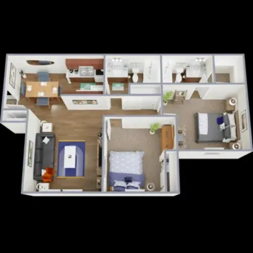 Hilltop Oaks Apartments San Antonio FloorPlan 3